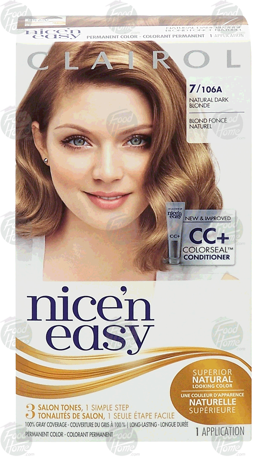 Clairol&nbsp;Nice 'n Easy&nbsp;permanent hair color application, natural dark neutral blonde 106A Full-Size Picture